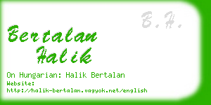 bertalan halik business card